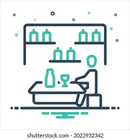 Vector colorful mix icon for singles