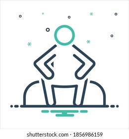 Vector colorful mix icon for sit