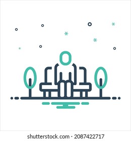 Vector colorful mix icon for sit