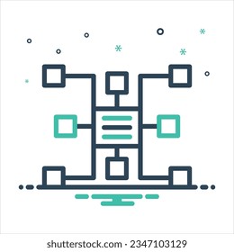 Vector colorful mix icon for sitemap