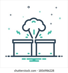 Icono de mezcla colorida del vector para la situación