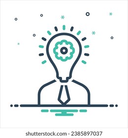 Vector colorful mix icon for skill