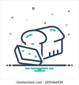 Vector colorful mix icon for slice