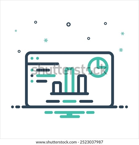 Vector colorful mix icon for slides