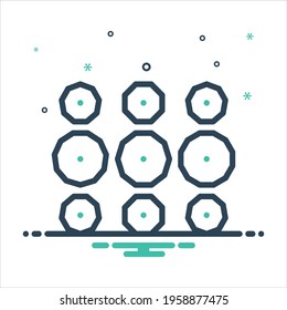 Vector colorful mix icon for slightly