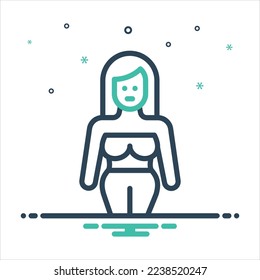 Vector colorful mix icon for sluts