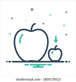 Vector colorful mix icon for small