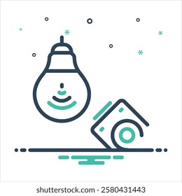 Vector colorful mix icon for smart lights