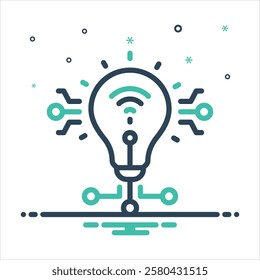 Vector colorful mix icon for smart energy