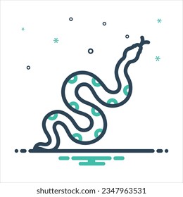Icono de mezcla de colores vectorial para serpiente