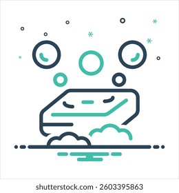 Vector colorful mix icon for soap
