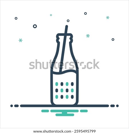 Vector colorful mix icon for soda