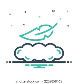 Vector colorful mix icon for soft