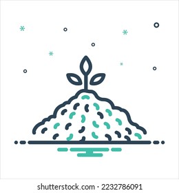 Vector colorful mix icon for soil