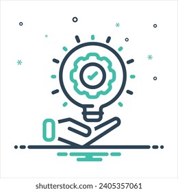 Vector colorful mix icon for solution