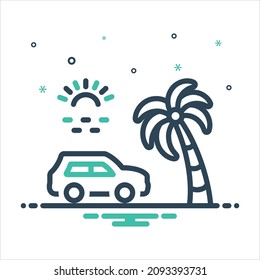 Icono de mezcla de colores vectoriales para algún lugar