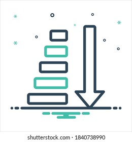 Vector colorful mix icon for sort