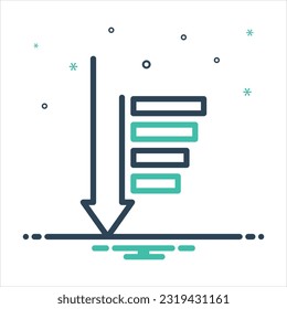 Icono de mezcla de color vectorial para ordenar