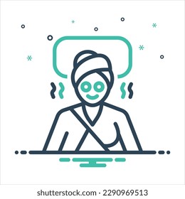 Vector colorful mix icon for spa