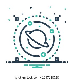 Vector colorful mix icon for space