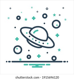 Vector colorful mix icon for spaces