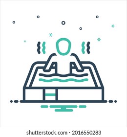 Icono de mezcla de colores vectoriales para spas