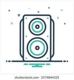 Vector colorful mix icon for speaker
