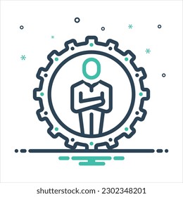 Vector colorful mix icon for specialty