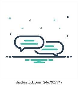 Vector colorful mix icon for speech bubble