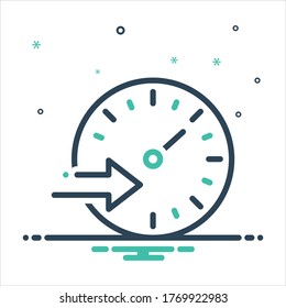 Vector colorful mix icon for speed