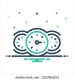 Vector colorful mix icon for speed