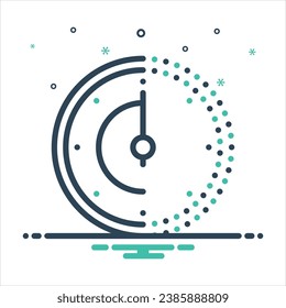 Vector colorful mix icon for speed