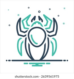 Vector colorful mix icon for spider