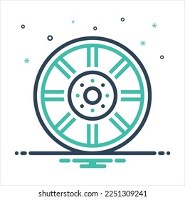 Vector colorful mix icon for spoke