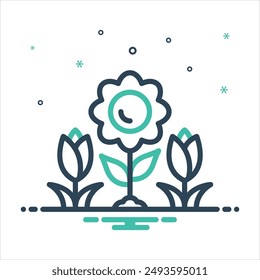 Vector colorful mix icon for spring