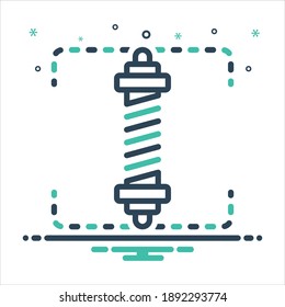 Vector colorful mix icon for springs