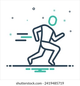 Vector colorful mix icon for sprint