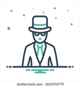 Vector colorful mix icon for spy