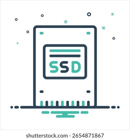 Vektor bunte Mischung Symbol für ssd Laufwerk