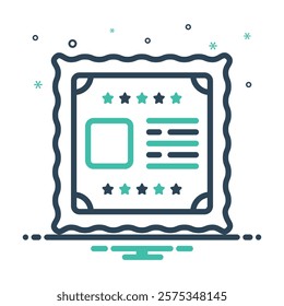 Vector colorful mix icon for stamp