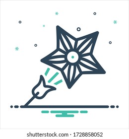Icono de mezcla de colores vectoriales para la gloria de las estrellas