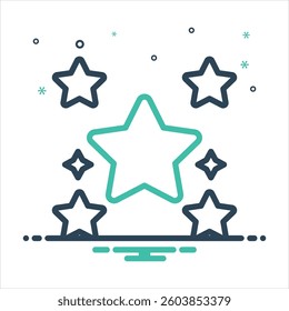 Vector colorful mix icon for star