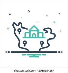 Icono de mezcla de color vectorial para el estado