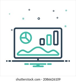 Vector colorful mix icon for static