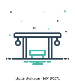 Vector colorful mix icon for station