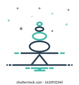 Vector colorful mix icon for steady