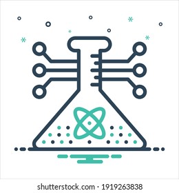 Icono de mezcla colorida del vector para el tallo