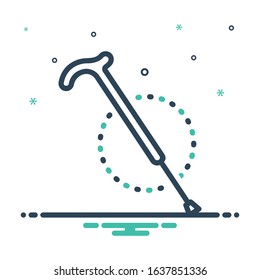 Vector colorful mix icon for stick