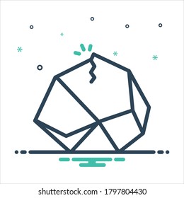 Icono de mezcla de colores vectorial para piedra