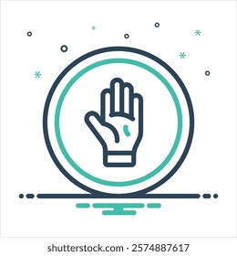 Vector colorful mix icon for stop
